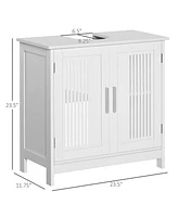 Bathroom Under Sink Cabinet with Adjustable Shelves in White