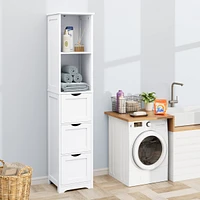 Streamdale Furniture Tall Bathroom Cabinet with Drawers and Shelves