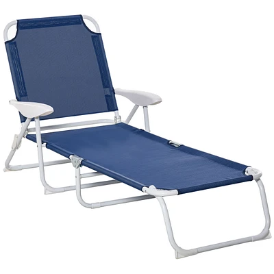 Streamdale Furniture Folding Chaise Lounge: Outdoor Sun Lounger with Adjustable Backrest