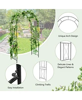 Givimo Garden Arch Arbor Trellis Patio Plant Stand Rack Archway-Black