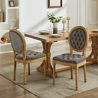 Streamdale Furniture Velvet Dining Chairs with Nailhead Trim (Set of 2)