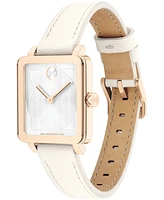 Movado Women's Bold Evolution 2.0 Swiss Quartz White Leather Watch 26mm