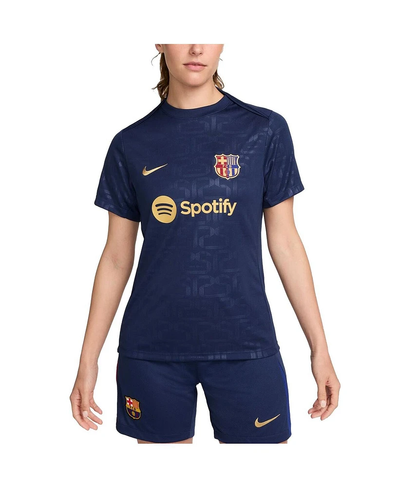 Nike Women's Navy Barcelona 2024/25 Academy Pro Pre-Match Performance Top