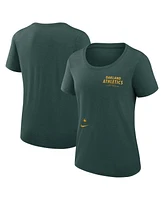 Nike Women's Green Oakland Athletics Authentic Collection Performance Scoop Neck T-Shirt