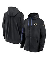 Nike Men's Black Los Angeles Rams 2024 Sideline Club Full-Zip Hoodie