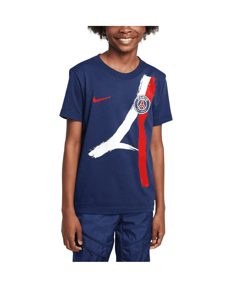 Nike Big Boys and Girls Navy Paris Saint-Germain Eiffel T-Shirt