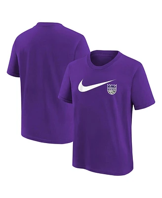 Nike Big Boys and Girls Purple Sacramento Kings Swoosh T-Shirt