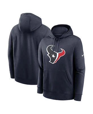 Nike Men's Navy Houston Texans Club Logo Pullover Hoodie