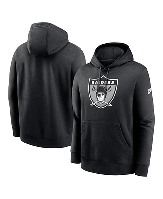 Nike Men's Black Las Vegas Raiders Rewind Club Logo Pullover Hoodie