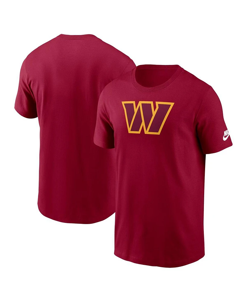 Nike Men's Burgundy Washington Commanders Rewind Logo Essential T-Shirt