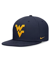 Nike Men's Navy West Virginia Mountaineers On-Field Pro Fitted Hat