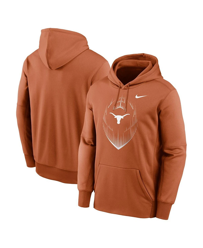 Nike Men's Texas Orange Longhorns Football Icon Performance Fleece Pullover Hoodie