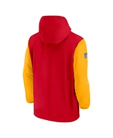 Nike Men's Red/Gold Kansas City Chiefs 2024/25 Sideline Pre-Game Player 1/2-Zip Hoodie Jacket