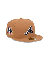 New Era Men's Brown Atlanta Braves Color Pack 59FIFTY Fitted Hat