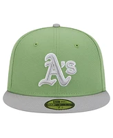 New Era Men's Green/Gray Oakland Athletics Two-Tone Color Pack 59FIFTY Fitted Hat