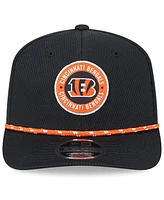 New Era Men's Black Cincinnati Bengals 2024 Sideline 9SEVENTY Stretch-Snap Hat