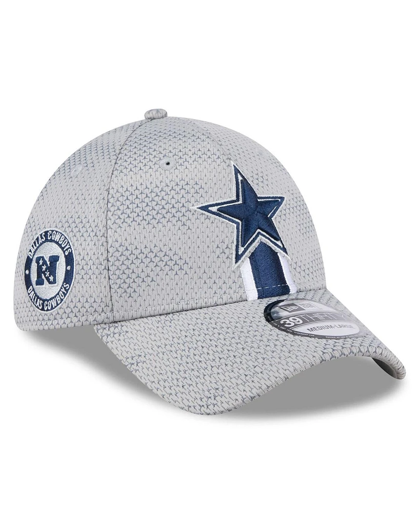 New Era Men's Gray Dallas Cowboys 2024 Sideline 39THIRTY Flex Hat