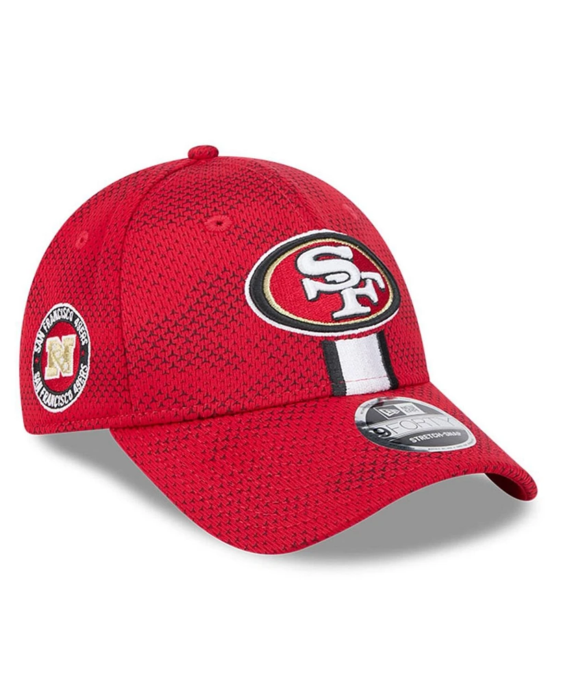 New Era Men's Scarlet San Francisco 49ers 2024 Sideline 9FORTY Stretch-Snap Hat