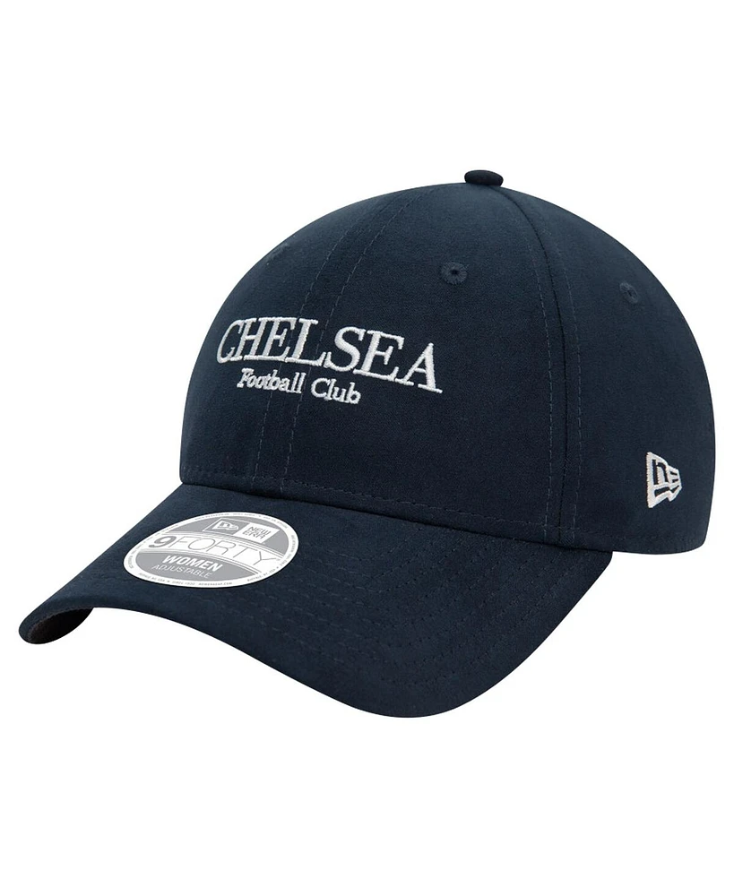 New Era Women's Navy Chelsea Suede 9FORTY Adjustable Hat