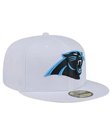 New Era Men's White Carolina Panthers Omaha 59FIFTY Fitted Hat