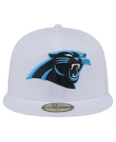 New Era Men's White Carolina Panthers Omaha 59FIFTY Fitted Hat