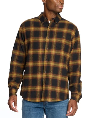 Weatherproof Vintage Men's Regular-Fit Plaid Button-Down Flannel Shirt