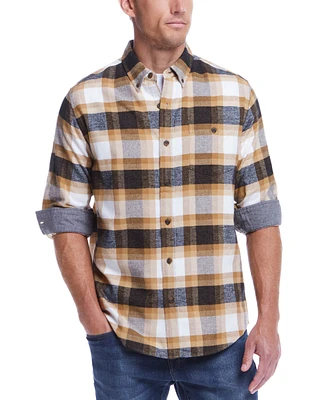 Weatherproof Vintage Men's Regular-Fit Plaid Button-Down Flannel Shirt