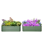 Streamdale Furniture 3.3' x 3.3' Galvanized Raised Garden Bed