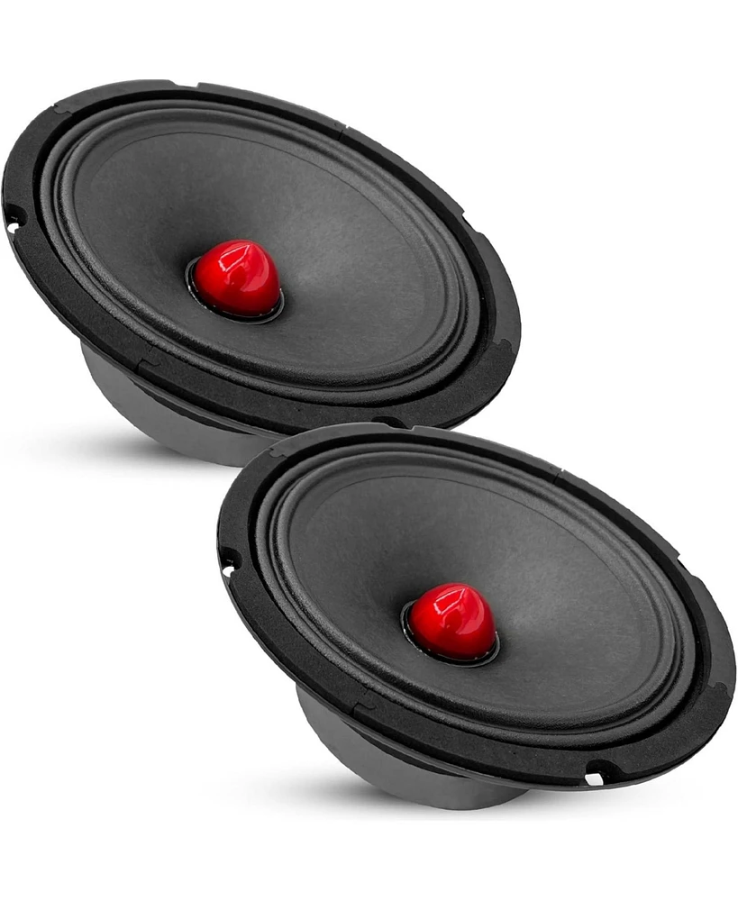 5 Core 8 Inch Mid-Range Bullet Pro Audio Car Speaker, Red Aluminium Bullet, 580W Max 4 Ohms