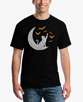 La Pop Art Men's Lunar Bats Word T-Shirt