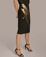 Donna Karan New York Women's Metallic-Print Skirt