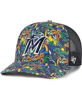 '47 Brand Big Boys and Girls Navy Miami Marlins Jungle Gym Adjustable Trucker Hat