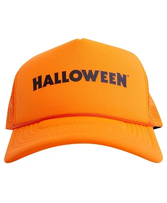 Contenders Clothing Men's and Women's Orange Halloween Logo Trucker Hat