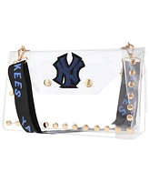 Cuce New York Yankees Crystal Clear Envelope Crossbody Bag