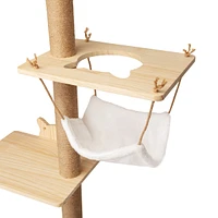 Streamdale Furniture Wall-Mounted Cat Tree with Scratching Pad and Hammock