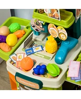 Streamdale Furniture Pretend Play Grocery Store with Scanner & Register