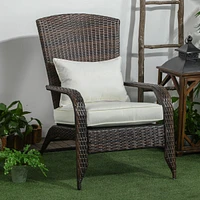 Streamdale Furniture All-Weather Wicker Adirondack Chair with Cushions