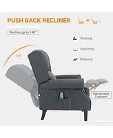 Streamdale Furniture Vibrating Massage Recliner Chair for Living Room, Reclining Wingback Single Sofa with Heat