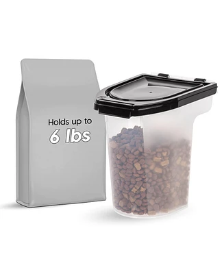 Iris Usa 6.5 Lbs / 8 Qt WeatherPro Airtight Pet Food Storage Container/Treat Box for Dog Cat and Bird Food, Keep Fresh, Translucent Body, Easy Clean U