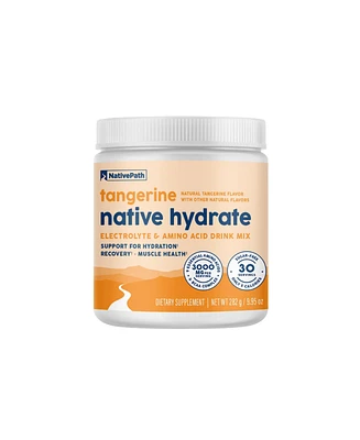 NativePath Native Hydrate, Zero Sugar, Electrolytes Powder with BCAAs, Tangerine Hydration Powder, Keto & Paleo Friendly, 30 Servings