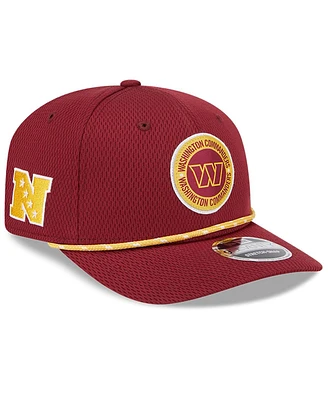 New Era Men's Burgundy Washington Commanders 2024 Sideline 9SEVENTY Stretch-Snap Hat