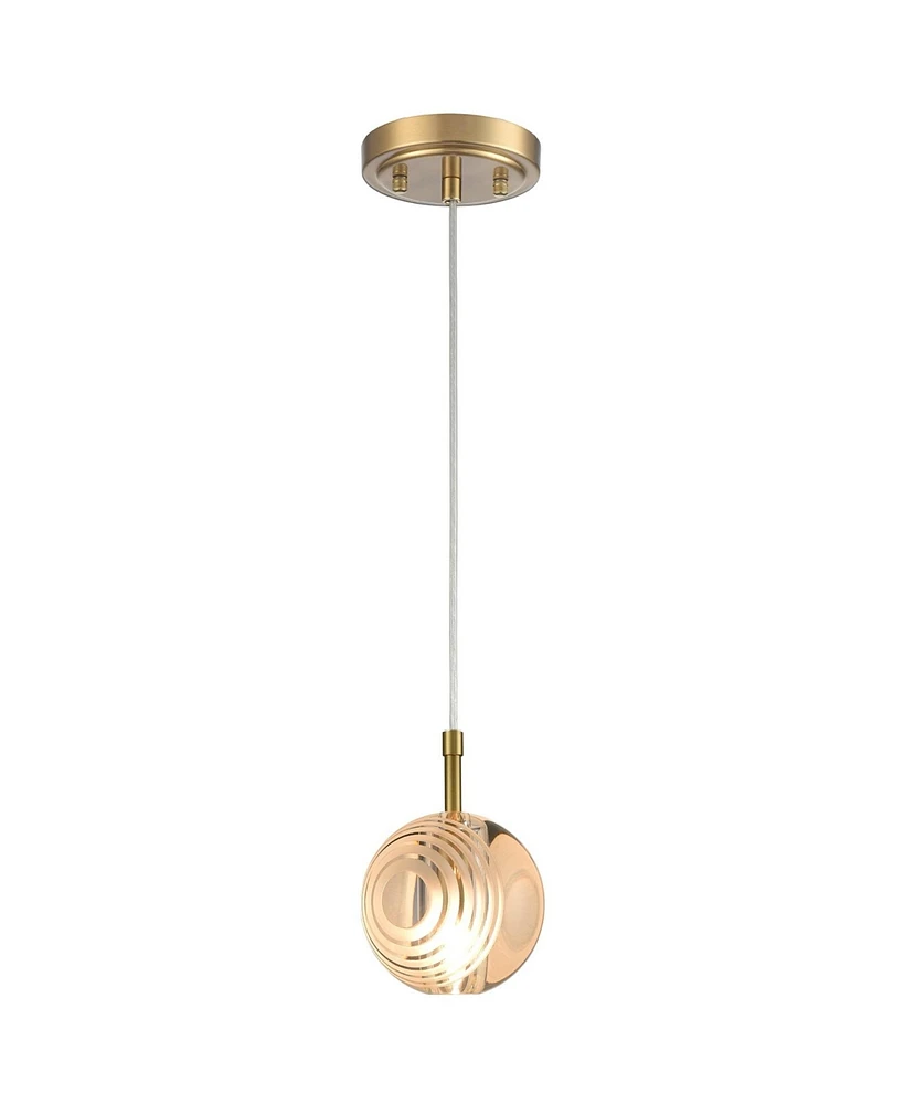 Moose Modern Gold Round Crystal Pendant Light Glass Globe Pendant Lights Kitchen Island