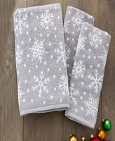 Skl Home Scattered Snowflake Jacquard Cotton Bath Towel, 25" x 50"