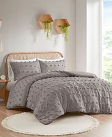Intelligent Design Lucy Clip Jacquard 3-Piece Duvet Cover Set, Twin/Twin Xl