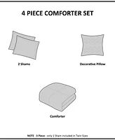 Intelligent Design Felicia Velvet 4-Pc. Comforter Set, King/California King