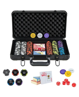 Vebreda 14 Gram Texas Holdem Poker Chip Set 300 Pieces Claytec Chips