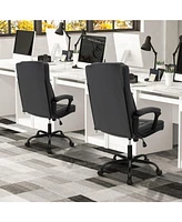 Vebreda High Back Ergonomic Executive Chair with Thick Headrest Cushion-Black