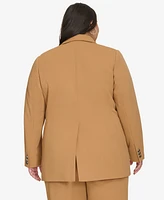 Calvin Klein Plus Single-Button Padded-Shoulder Blazer