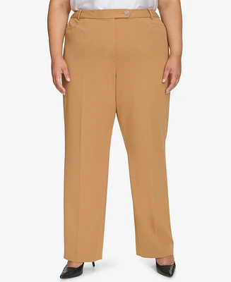 Calvin Klein Plus High Rise Straight Leg Pants