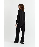 Chinti and Parker Women's & Wool Cashmere Wide Leg Track Pant